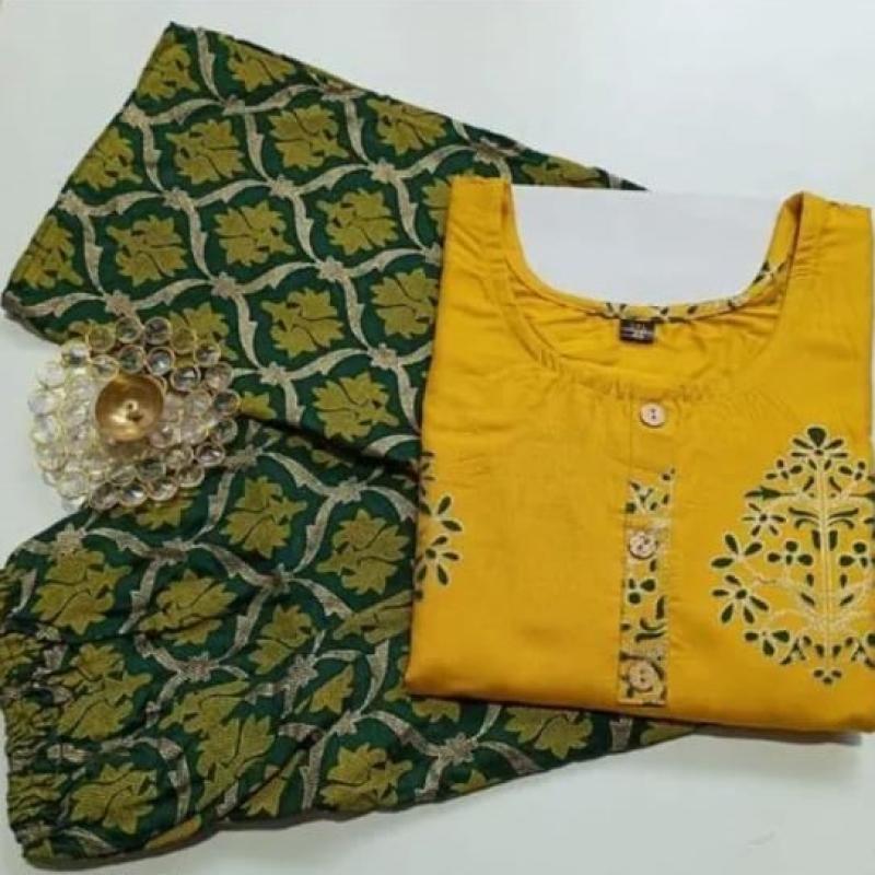 Rayon Kurti with Bottom 2PC Kurti Mix Stock Lot