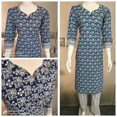 Charvi - Cotton Cambric Printed Kurti with Pant and Dupatta