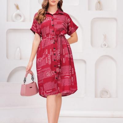Jessie - Crepe Graphic Print Shirt Dress