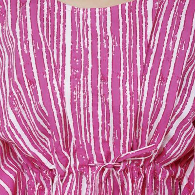 Martini - Cotton Stripe Printed Long Kaftan