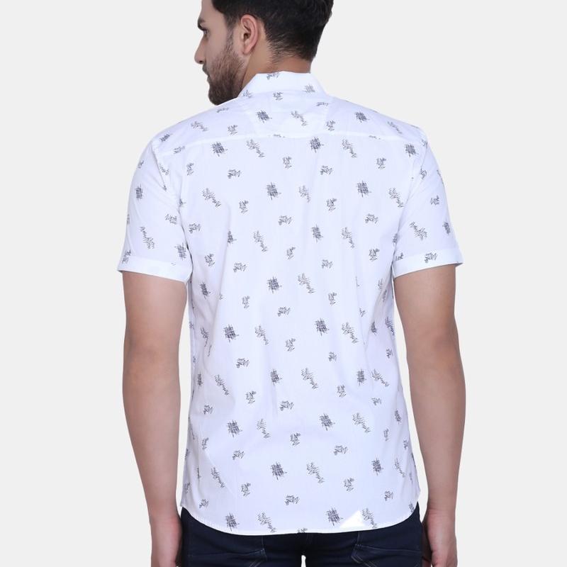 Radha - Cotton Blend Floral Printed Men's Half Sleeve Shirt