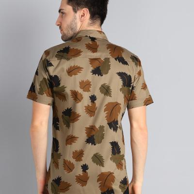 Radha - Cotton Blend Floral Printed Men's Half Sleeve Shirt