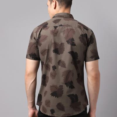 Radha - Cotton Blend Floral Printed Men's Half Sleeve Shirt