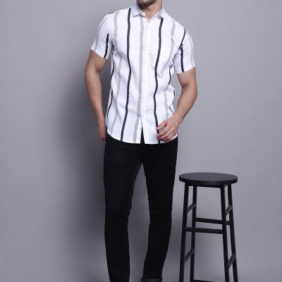 Radha - Cotton Blend Floral Printed Men's Half Sleeve Shirt