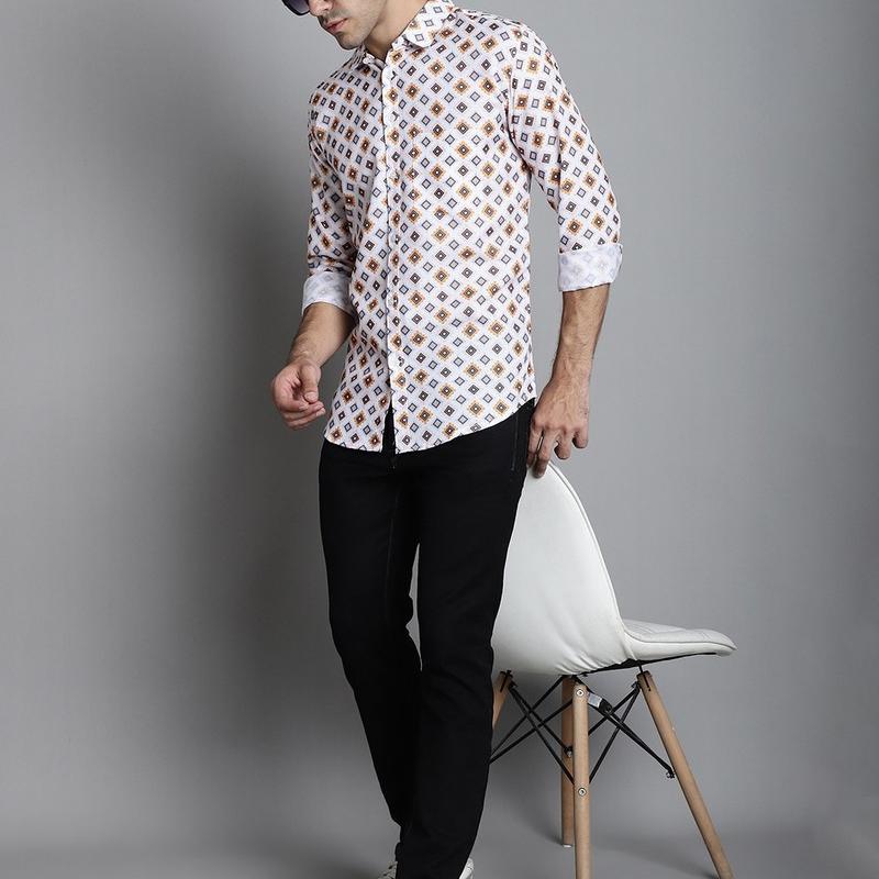 Radha - Cotton Full Sleeve Stripes Men's Shirt