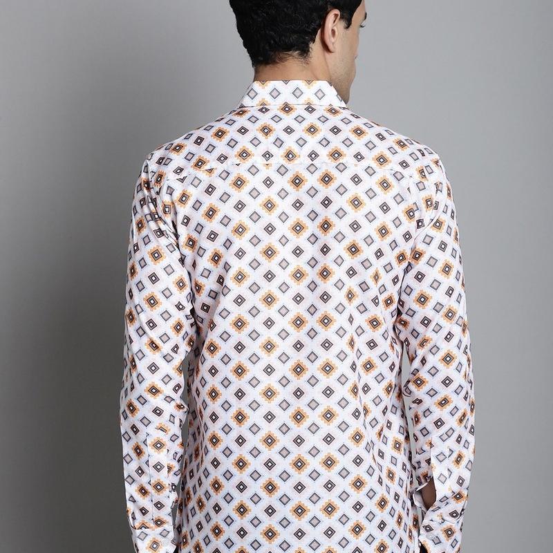 Radha - Cotton Full Sleeve Stripes Men's Shirt