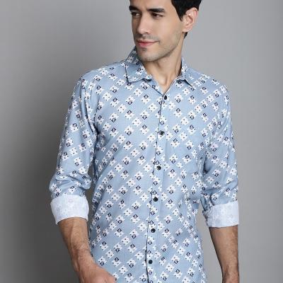Radha - Cotton Full Sleeve Stripes Men's Shirt