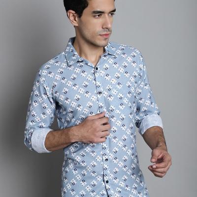 Radha - Cotton Full Sleeve Stripes Men's Shirt