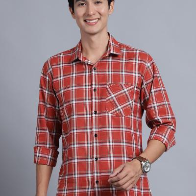 Radha - Casual Stylish Cotton Blend Cheakered Shirt For Men