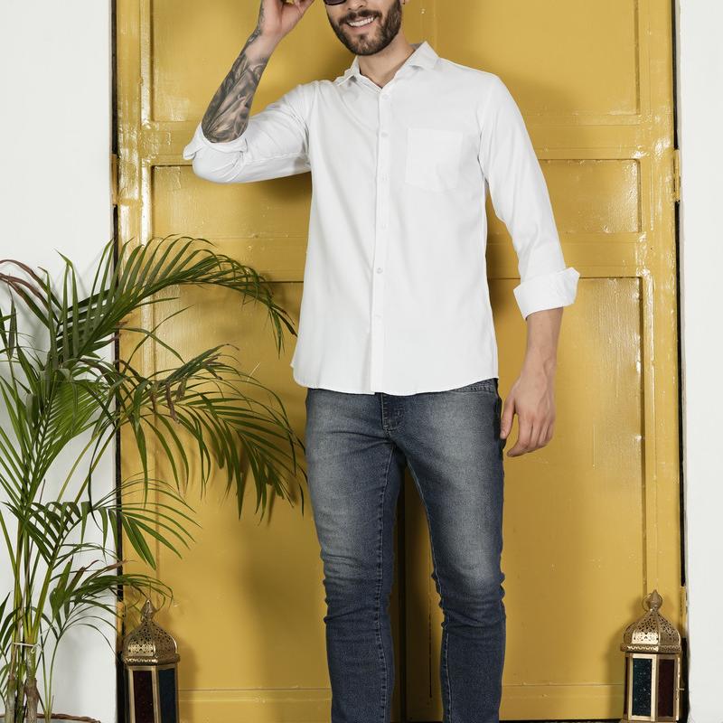 Radha - Casual Stylish Cotton Blend Cheakered Shirt For Men