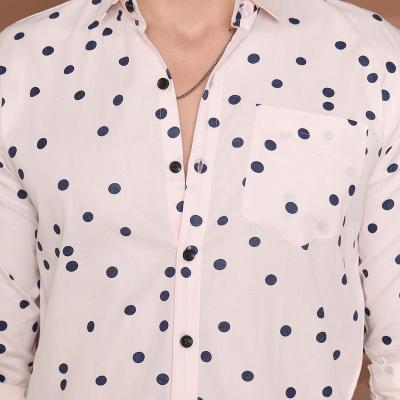 Radha - Cotton Polka dots Print Partywear Shirt for Men
