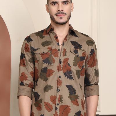 Radha - Cotton Floral Print Shirt for Men