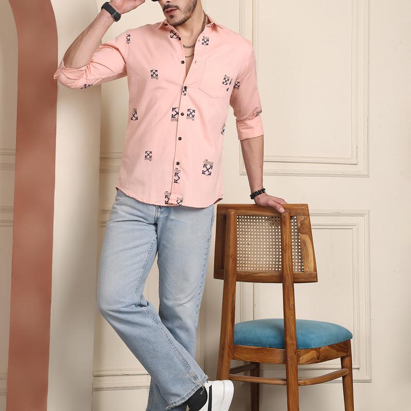 Radha - Cotton Block Print Shirt for Men