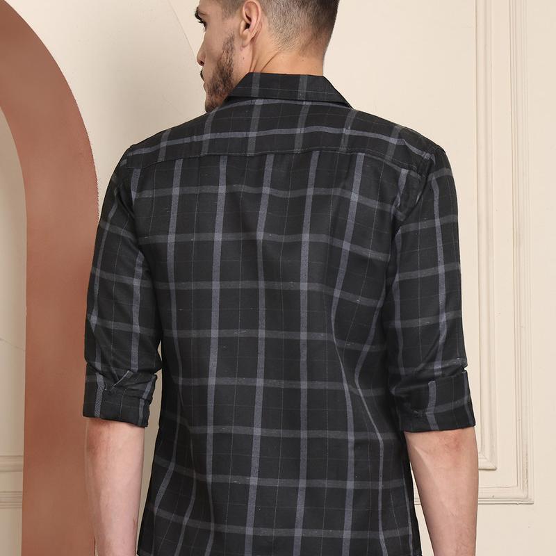 Radha - Cotton Cheakered Print Shirt for Men