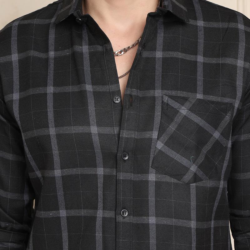 Radha - Cotton Cheakered Print Shirt for Men