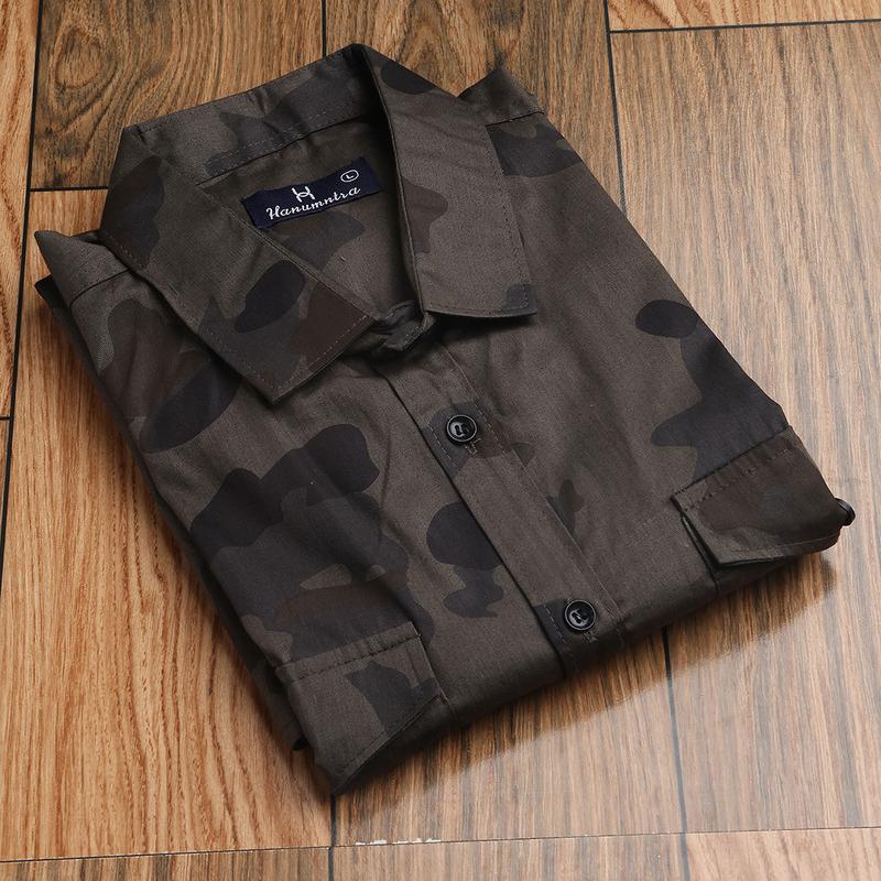 Radha - Cotton Army Print Shirt for Men