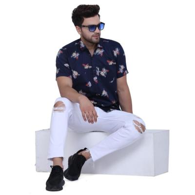 Radha - Cotton Floral Printed Mens Shirt