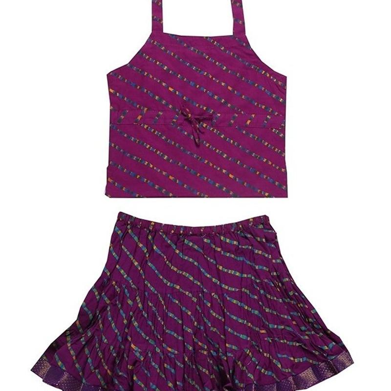 Moni - Cotton 60-60 Leheriya Printed Lehenga Choli