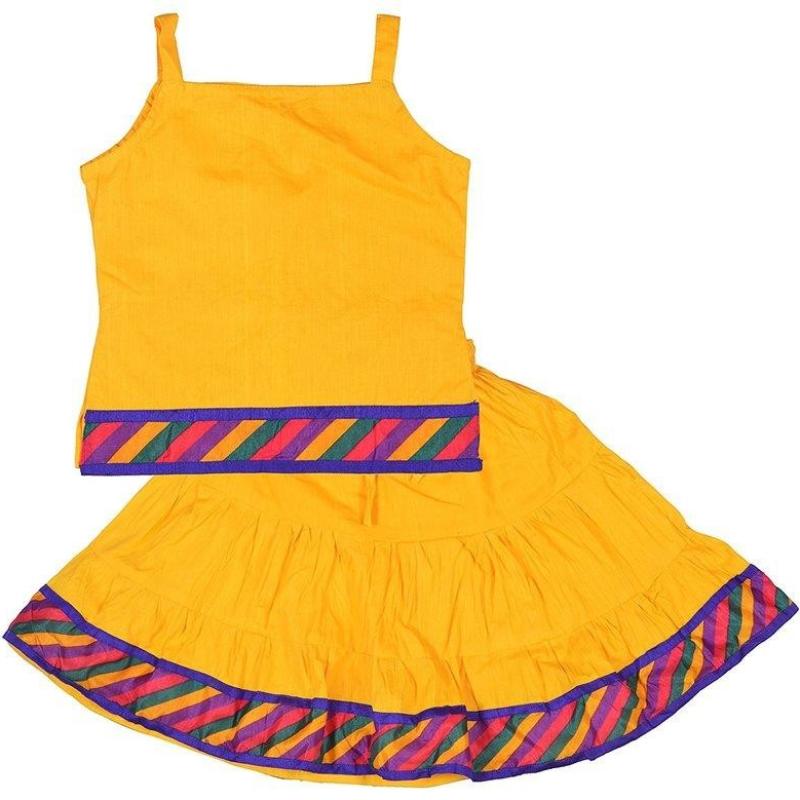 Moni - Cotton Plain Lehenga Choli