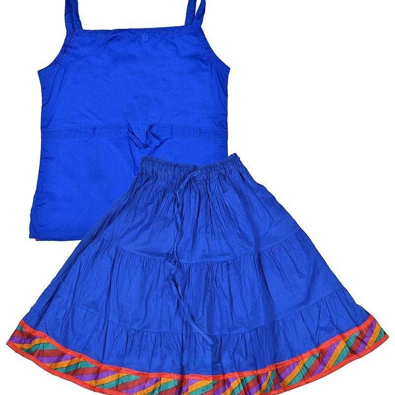 Moni - Cotton Plain Lehenga Choli