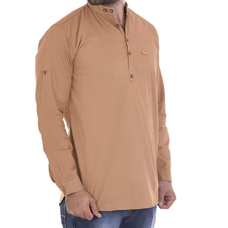 Moni - Cotton Solid Men's Short Kurta