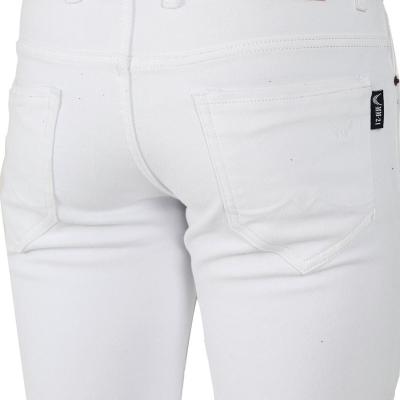 Mou - White Regular Fit Denim Jeans for Men
