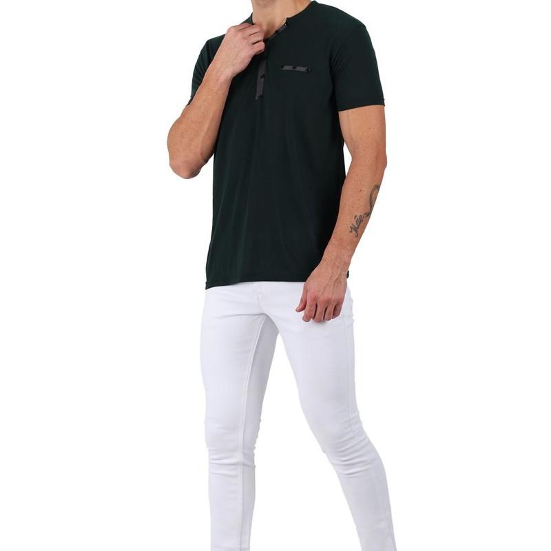 Mou - White Regular Fit Denim Jeans for Men