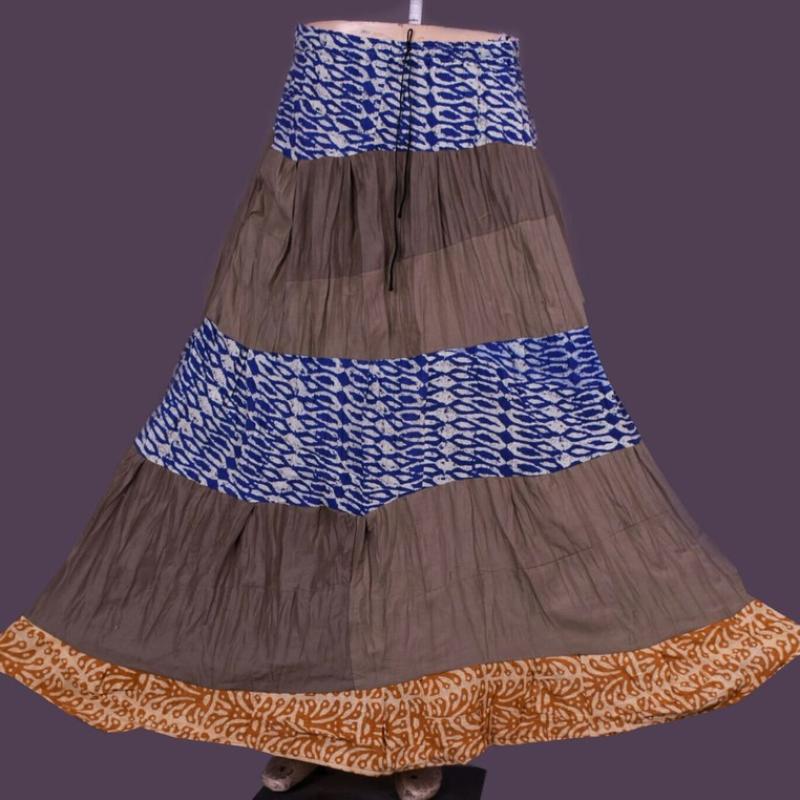 Shilu - Womens Cotton Printed Skirt