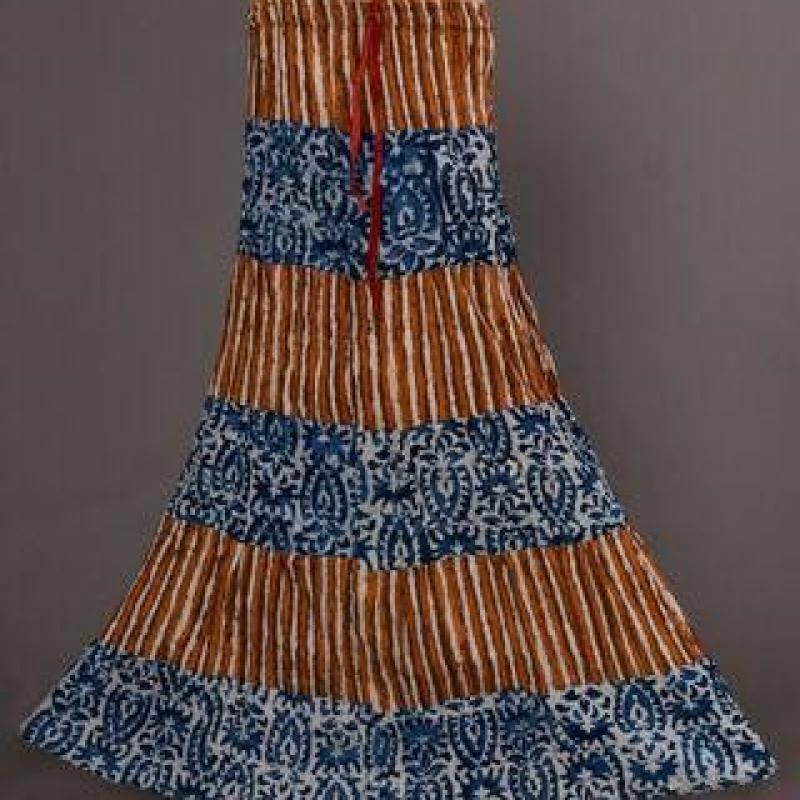 Shilu - Womens Cotton Printed Skirt