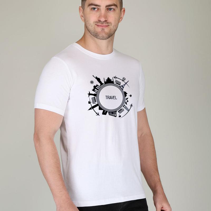 Cotton Bio Wash Printed Men't T-shirt